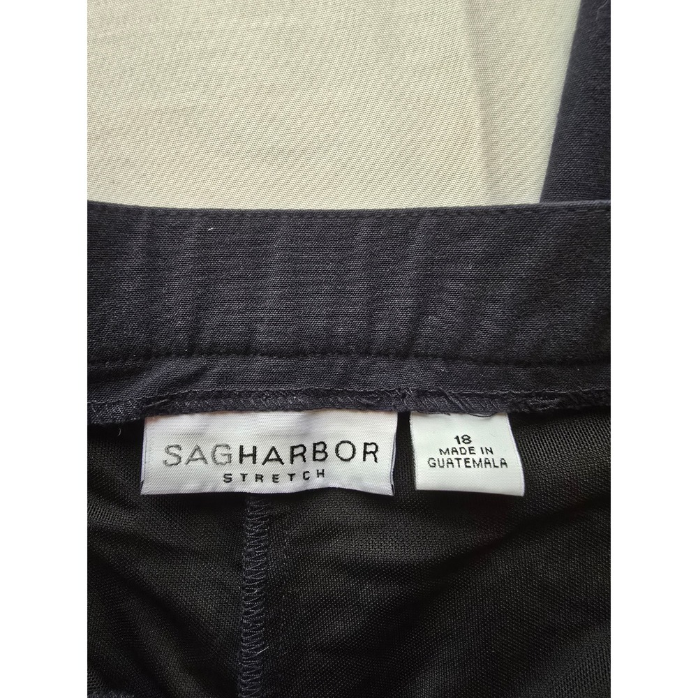 Sag Harbor‎ Stretch Pants Women's Size 16 Dark Blue Career Business Casual - Picture 3 of 6
